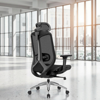 Chaise de jeu moderne à prix réduit 2024, mobilier de bureau, cadre de dossier réglable, ergonomique, entièrement en maille, base en alliage d'aluminium pivotante