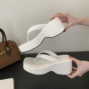 OEM/ODM Customized 2025 New Silver High Heel slippers High Waterproof Platform Wedge Heels Outdoor <b>Sandals</b> - Product Image 3