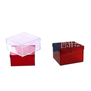 Colourful Custom Acrylic Storage Box With Lids Clear Acrylic Rectangle Box for Gift Display