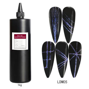 Mocmaki Cat Eye Spider Gel 10mL Vernis à Ongles UV Élastique pour Nail Art Certifié MSDS ROUGE Or Noir Blanc - Product Image 5