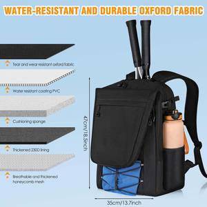 Sacs <span class=keywords><strong>de</strong></span> sport <span class=keywords><strong>de</strong></span> voyage personnalisés avec logo, sacs à raquettes, sacs à dos <span class=keywords><strong>de</strong></span> tennis résistants à l'eau et portables - Product Image 5