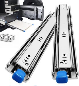 Diapositivas de cajón telescópicas de alta resistencia de extensión completa de 53mm rieles 24 "600mm rodamiento de bolas bloqueo diapositivas de cajón de alta resistencia - Product Image 1