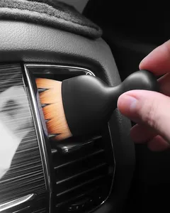 Cepillo limpiador de aire acondicionado para vehículo, cepillo de limpieza de ventilación de aire, herramienta de cepillo para detalles, aire para coche