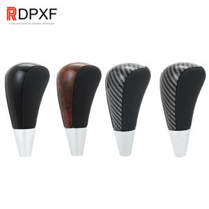Pomo de Palanca de Cambios de Cuero y Fibra de Carbono para Toyota Camry <span class=keywords><strong>2006</strong></span>, <span class=keywords><strong>Corolla</strong></span>, Lexus, Accesorios para Automóviles, Pomo de Palanca de Cambios Automático de Cuero - Product Image 5