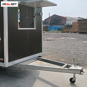 รถขายอาหารเคลื่อนที่แบบลากจูงที่ปรับแต่งได้ดีที่สุด ทำจากอะลูมิเนียมและไฟเบอร์กลาส เหมาะสำหรับขายป๊อปคอร์น - Product Image 3