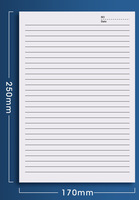 Papier à lettres écologique pour examens et congrès étudiants, papier à copier simple et double ligne horizontale, papeterie de brouillon personnalisable