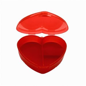Pastillero de Plástico con 3 Compartimentos en Forma de Corazón, Organizador de Pastillas para Tres Tomas al Día - Product Image 4