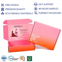 Cajas de Cartón Corrugado Reciclables de Color Naranja, con Logotipo Personalizado, Cuatro Colores, Ecológicas, con Ventana Transparente, para Suero para el Cuidado de la Piel