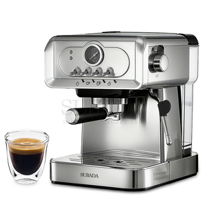 Cafetera <span class=keywords><strong>Espresso</strong></span> Eléctrica Semiautomática de Acero Inoxidable de Alta Calidad para Uso en el Hogar, Oficina y <span class=keywords><strong>Restaurante</strong></span> - Product Image 1