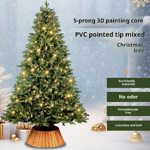 PE PVC Composite Christmas Tree With LED <b>Lights</b> Festival Scene Layout Tree For Mall No Fence Included - Product Image 3