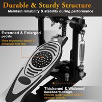 Pédale de Grosse Caisse Monobloc Longboard Réglable avec Transmission Directe pour Vente en Gros