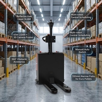 Robot de manutention de palettes automatisé Reeman Ironhide 3.0, chariot élévateur à navigation LiDAR 1,5T pour entrepôt intelligent, économie de main-d'œuvre