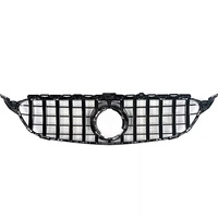 Calandre avant de voiture noire brillante de style GT adaptée à Mercedes Benz W205 Classe C C250 C300 C350 Type sport Année 2019-2021
