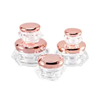 Rose Goud Top Cover Diamond-Vorm Body Double Layer Acryl Cosmetische Verpakkingen Container Plastic Zalfpotje