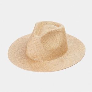 Nouveau Chapeau de Paille Bao Simple et Tendance Printemps-Été, Chapeau de Paille Jazz à Grande Bordure pour Voyage et Plage - Product Image 2