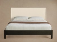 Modernes Luxus-Massivholzbettgestell Designer Gepolstertes Plattformbett Holzbetten für Schlafzimmer-Sets Luxusmöbel