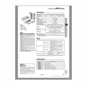 Table coulissante pneumatique SMC MXQ20-75CS - Product Image 1