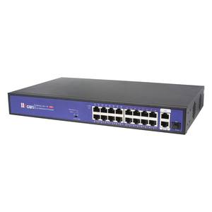 Port transmisi tinggi 16*10/100/1000M + 2*10/100/1000M RJ45 + 1*1000M port SFP POE switch, mendukung standar POE + - Product Image 3