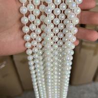 Nouvelle Arrivée Guirlande Moderne Iridescente AB Perles Blanches 6-8mm Chaîne de Perles Haute Brillance Décoration Fantaisie pour Arbre de Mariage Centre de Table de Fête