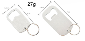 Metal Classic Beer Bottle Opener Keychain Blank Home Use Portable Bottle Opener Personalize Custom Hang Waist Can Opener <b>Keyring</b> - Product Image 3