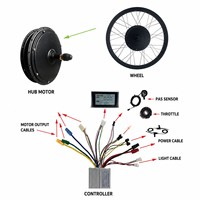 Kit de conversion de vélo à pneus larges pour neige 48V 1500W avec moteur de moyeu arrière à cassette, contrôleur 35A et écran LCD