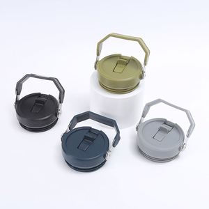 Couvercle de tasse en plastique anti-fuite avec poignée filetée, portable pour l'extérieur, accessoire universel de remplacement pour tasse de voiture, en vrac - Product Image 1