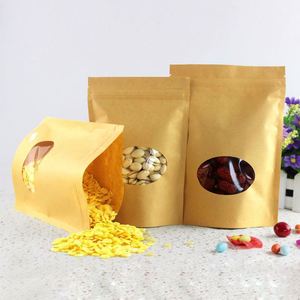 Bolsas de Papel Ziplock para Alimentos 2026 con Logotipo Personalizado, Bolsa de Empaque para Té con Ventana Redonda, Paquete Promocional - Product Image 4