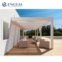 Motorisierte Luft schlitze Wasserdichte Pergola Dach abdeckungen Aluminium Pergola Preis Gebraucht Pergola Aluminium zum Verkauf