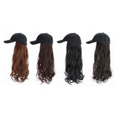 Alta qualità One-in-One capelli lunghi ricci per le donne onda lunga cappello e piede accessori - Product Image 1