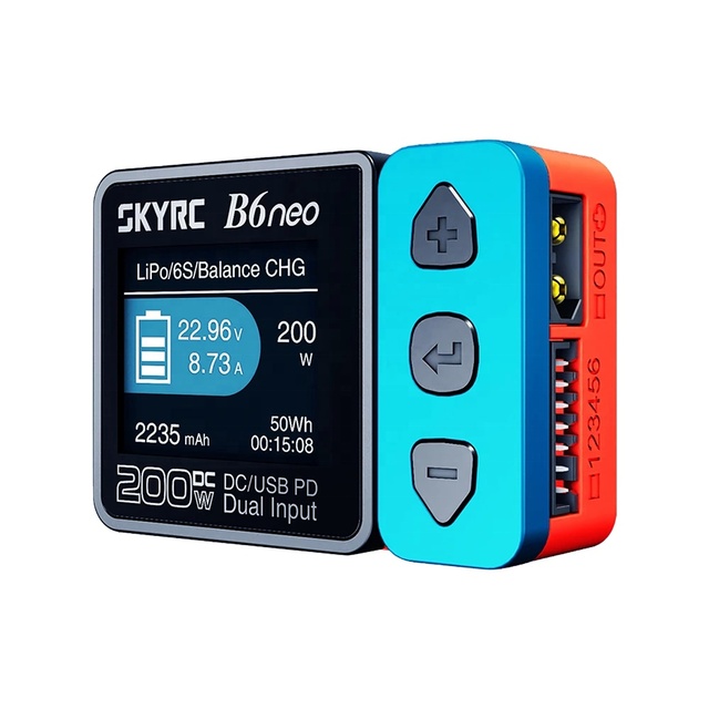 B6neo LiPo Battery Smart Balance Charger DC 200W PD 80W Input for RC Model Car Ship Boat Airplane