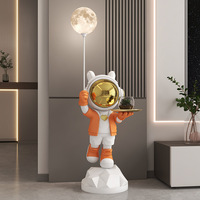 Offre Spéciale : Grande Figurine Créative en Résine Motif Astronaute Animal, Décoration Souple Peinte à la Main pour Sol, Idéale pour Noël