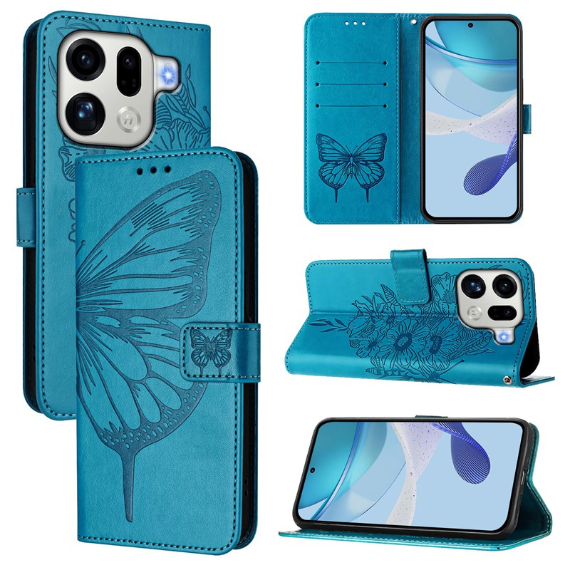 Coque Portefeuille COTDINFORCA Pour Oppo A92/A72/A52 - Papillon Diamanté Violet, étui Flip Cuir PU Avec Cordon
