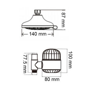 Juego de pulverización de ducha de mano con filtro suavizante de agua cromado de 9 funciones moderno de fabricación - Product Image 6