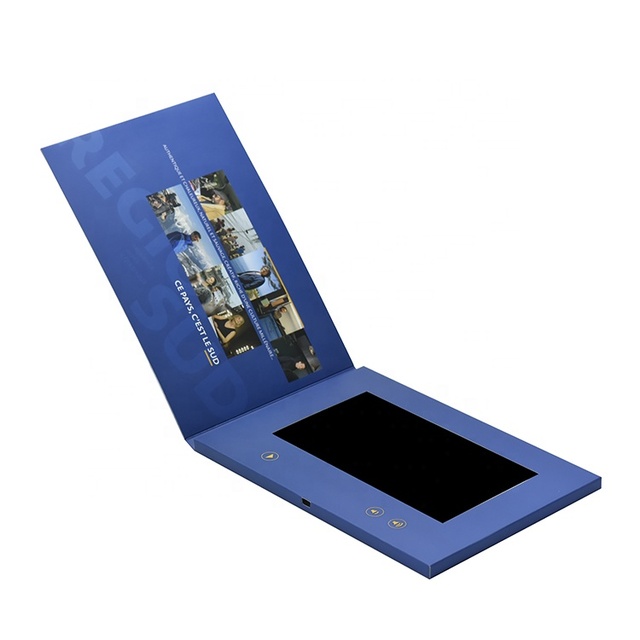 4.5" 7" Video Brochure in Print Video Screen Greeting Cards Lcd Video Player Brochure