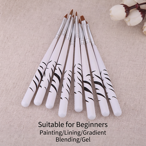 Lot de pinceaux personnalisés pour nail art, dégradé, estompage, pointillage, dessin, liner fin, peinture gel, outil de manucure pour studio de beauté - Product Image 6