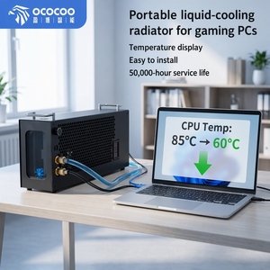 Système de refroidissement par eau externe OCOCOO, combo radiateur-pompe intégré avec affichage de la température pour <span class=keywords><strong>PC</strong></span> de jeu overclocké - Product Image 1