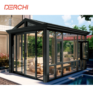 DERCHI ผู้ค้าส่ง ห้องกระจกอลูมิเนียมกันน้ำ ติดตั้งง่าย ทนทานต่อแรงลมจากพายุเฮอริเคน ปรับแต่งได้ สำหรับโรงแรมและพื้นที่กลางแจ้ง - Product Image 6