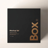 Boîte cadeau de luxe vide en carton rigide noir avec impression personnalisée, fermeture magnétique et couvercle magnétique