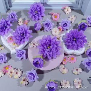 Ensemble de fleurs artificielles en tissu PU et plastique, 50 pièces, pour mariage, Hanfu, décorations DIY, placement sur bureau - Product Image 3
