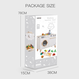 Jouets de cuisine en bois, vente promotionnelle, <span class=keywords><strong>Machine</strong></span> à <span class=keywords><strong>laver</strong></span>, jouet pour enfants, armoire de cuisine, jouets de cuisine pour enfants - Product Image 4