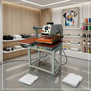 High Efficiency 40x60cm Double Working Station Pneumatic Heat Press Machine Automatic T-shirt Sublimation Heat Transfer <b>Printer</b> - Product Image 1