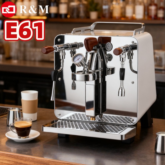 E61 Cafe Cafetera De Expreso Profesional Copper Tube Pid Stainless Steel Boiler 1 Group Head 58mm Espresso Machine Coffee Maker