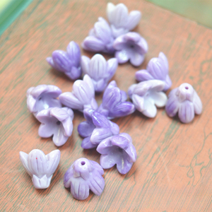Venta al por mayor de cuentas sueltas semiterminadas hechas con polvo de jazmín, flor de cerezo, gloria de la mañana, melocotón y flor. - Product Image 1