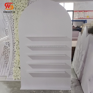 SMOOTH Hot Sales <b>Champagne</b> Wall White PVC backdrop Stage Decoration Wall For Party Event Reception Entrance decoration - Product Image 5