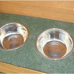 SDD0405 Large Solid Wood <strong>Dog</strong> Kennel With Waterproof Asphalt Roof Print Pattern Feeder &amp; Pet Furniture For Indoor/Outdoor Use - Product Image 5