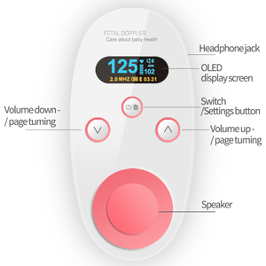 Moniteur <span class=keywords><strong>de</strong></span> fréquence cardiaque du bébé le plus récent <span class=keywords><strong>de</strong></span> <span class=keywords><strong>2023</strong></span> pour les femmes enceintes, système d'échographie Doppler fœtal - Product Image 1