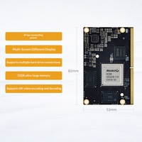 Carte mère industrielle Core-3588J Rockchip AI avec décodeur 8K, puissance de calcul NPU de 6 TOPS, système d'exploitation Linux, mémoire de 32 Go