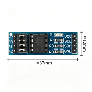 Módulo de memoria EEPROM con interfaz I2C AT24C01/02/04/08/16/32/64/128/256 serie completa seleccionable - Product Image 3