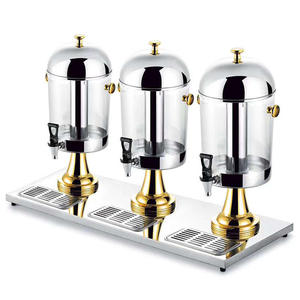 Distributeur de boissons en acrylique commercial avec 3 réservoirs pour matériel et équipements de restauration, buffet et <span class=keywords><strong>Corolla</strong></span>, distributeur de jus 8L / 16L - Product Image 1