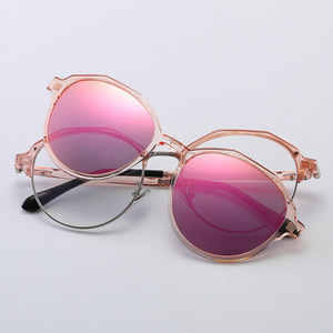 <b>Clip</b>-On Magnetic Sunglasses TR90 Polarized UV400 Oval <b>Frame</b> 8029 Sports Eyewear - Product Image 1